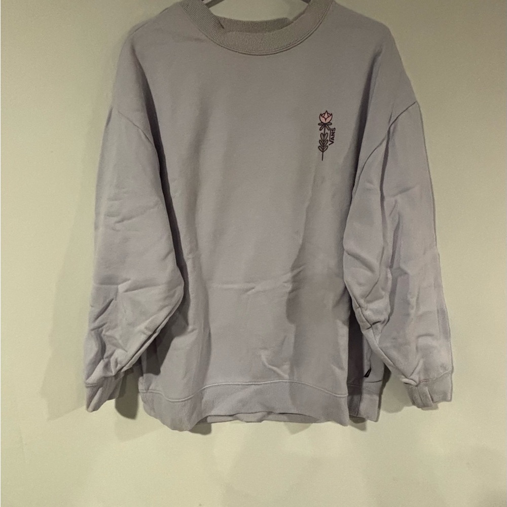 Womens Vans Purple Sweatshirt Size medium Off the Wall 66 Vanstastic Day